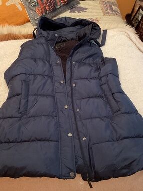 Navy winter vest